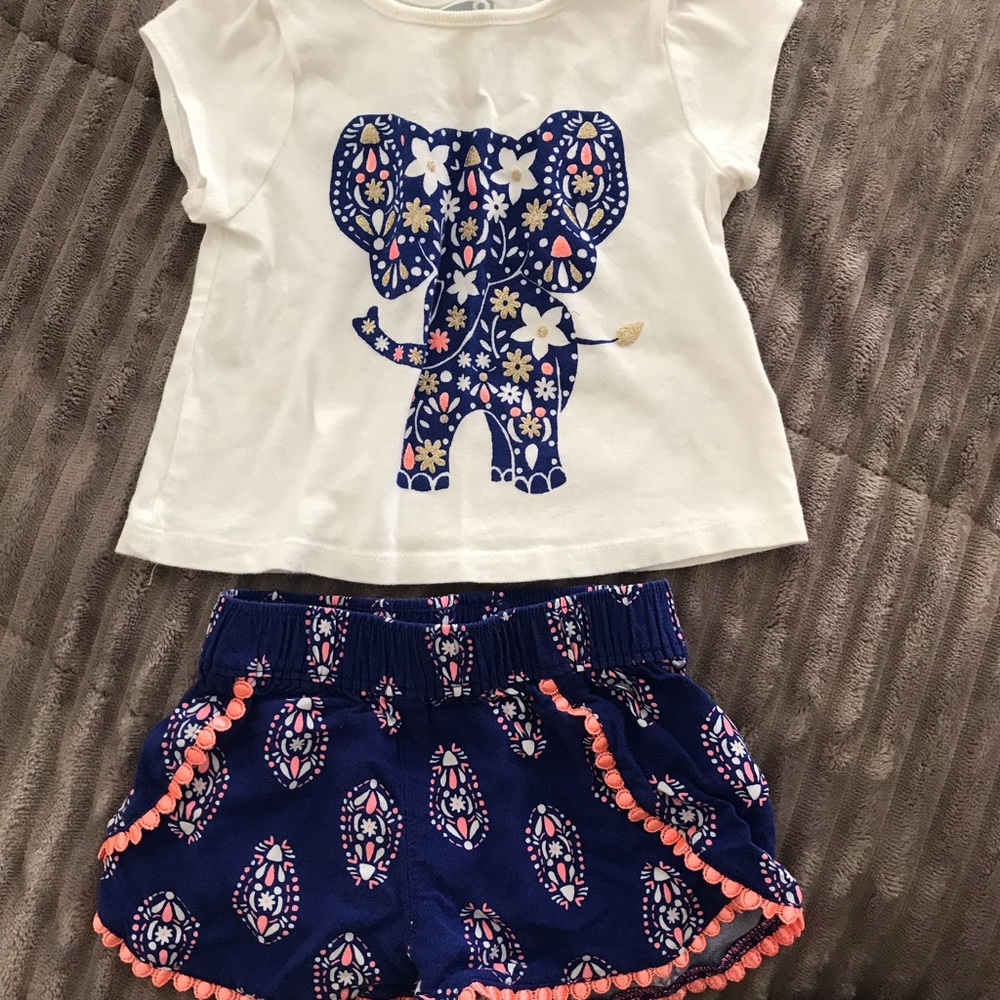 Girls 6 - 12 Months T-shirt and shorts outfit